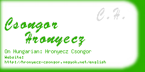 csongor hronyecz business card